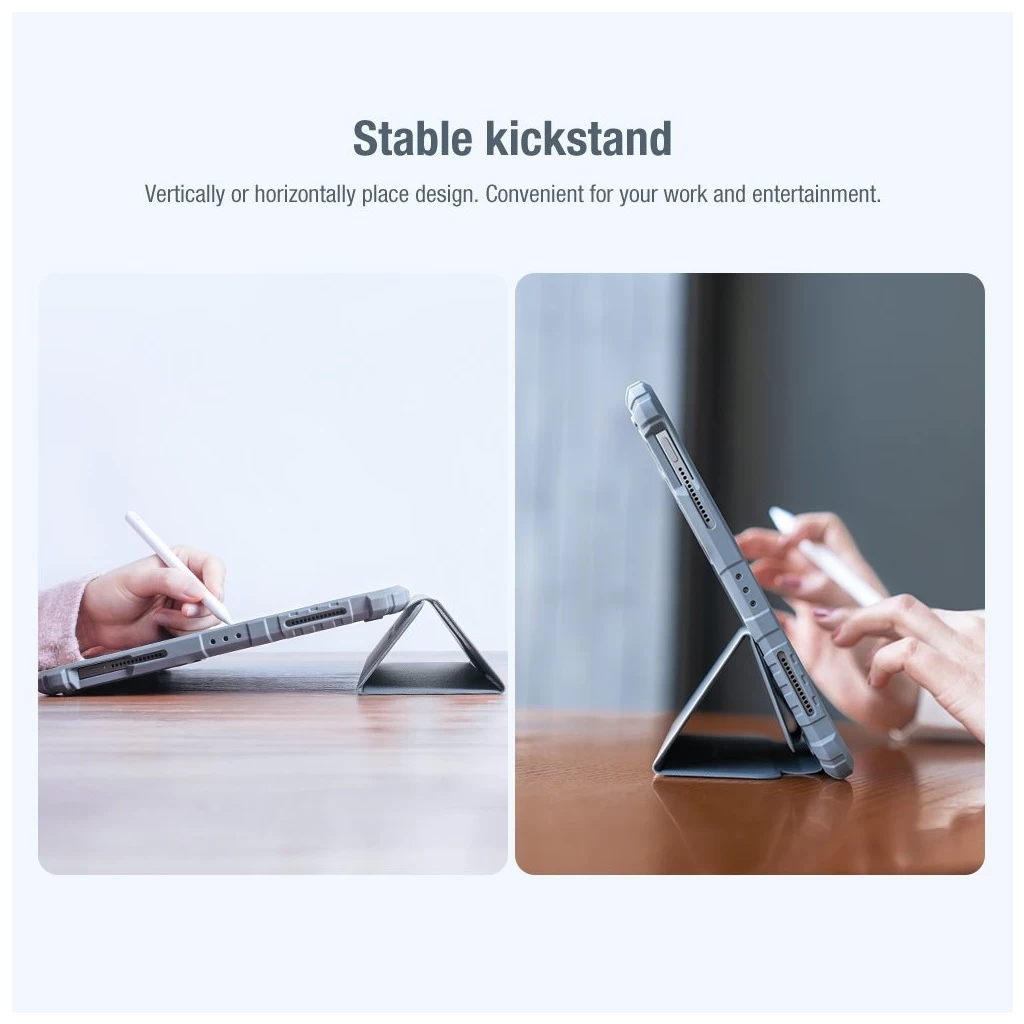 Nillkin Bumper PRO védőtok állvánnyal iPad 10.9 2022/11 2025 készülékhez zafírkék