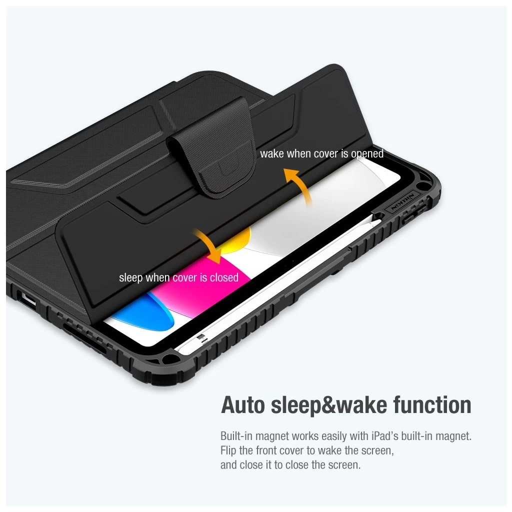 Nillkin Bumper PRO védőtok állvánnyal iPad 10.9 2022/11 2025 készülékhez zafírkék