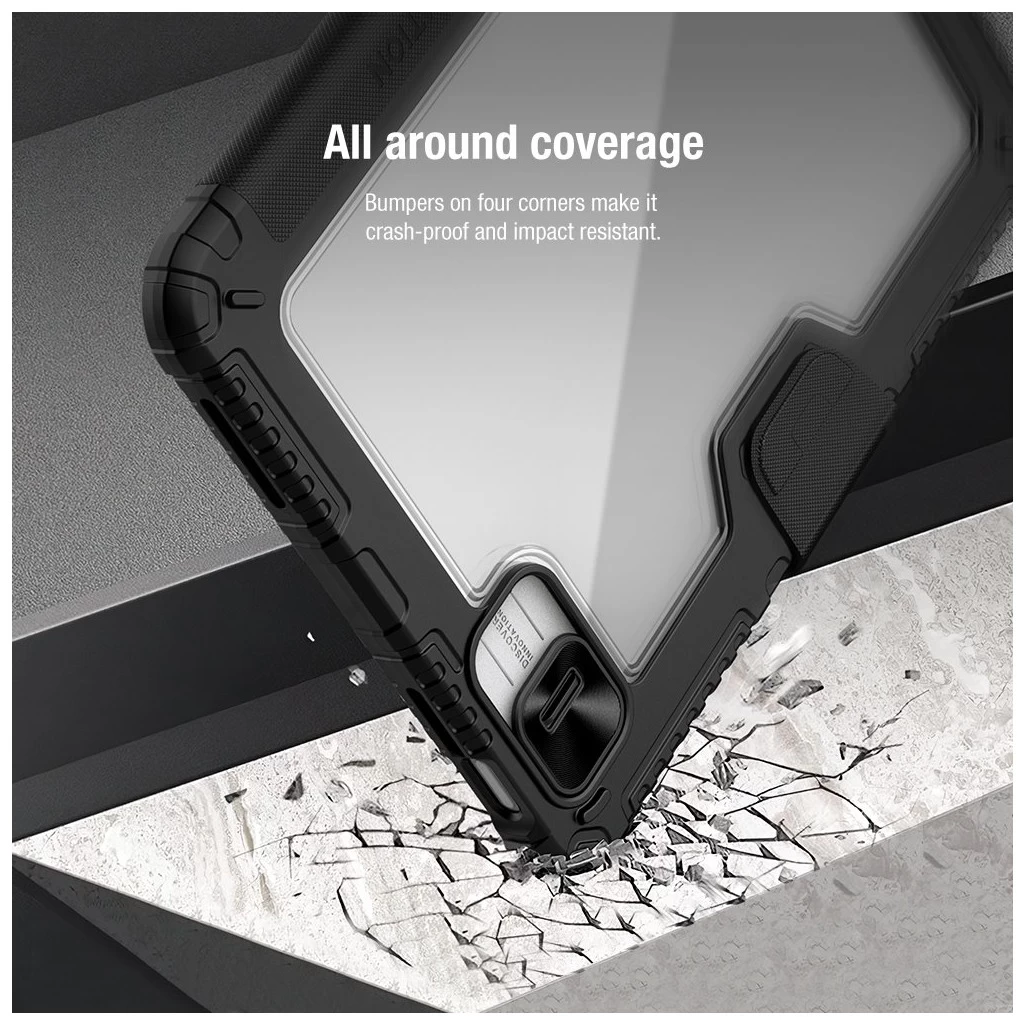 Nillkin Bumper PRO védőtok állvánnyal iPad 10.9 2022/11 2025 készülékhez zafírkék