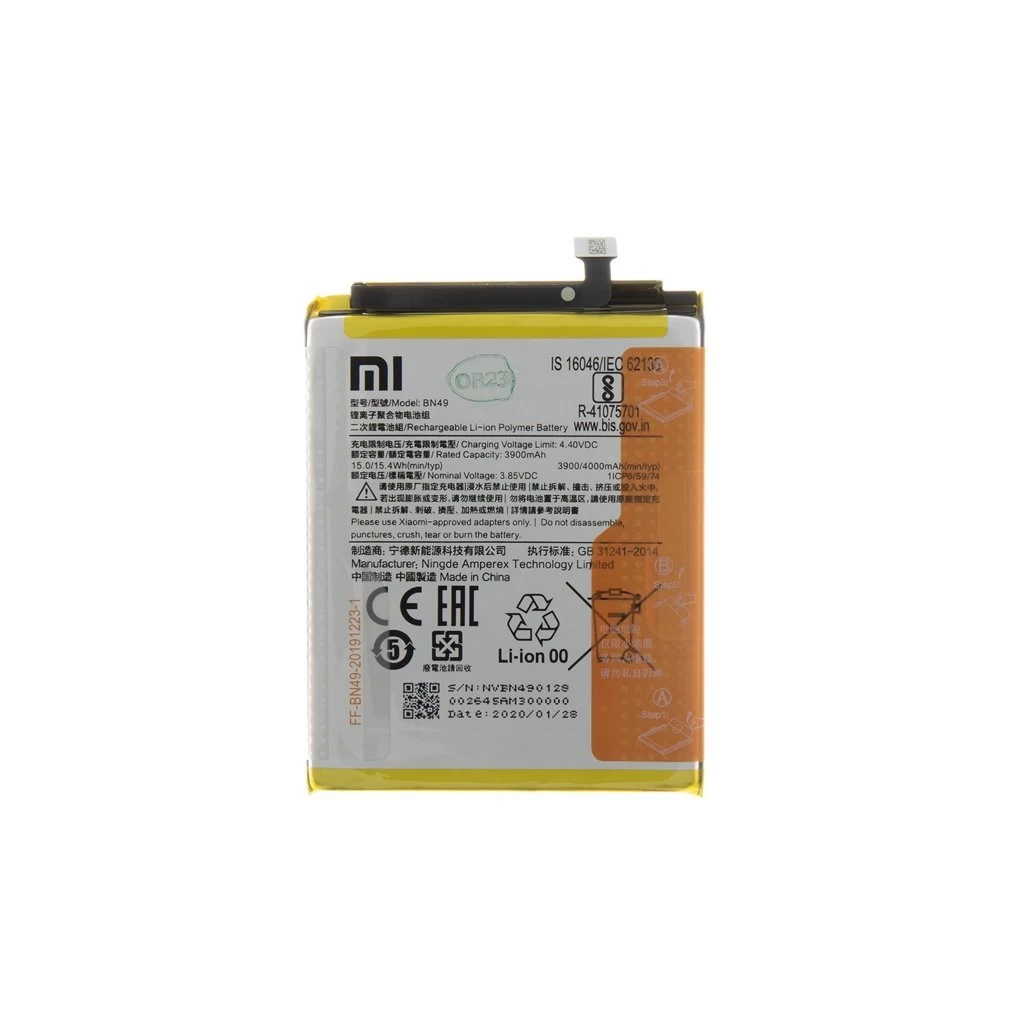 BN49 Xiaomi Original Akkumulátor 4000mAh (Service Pack)