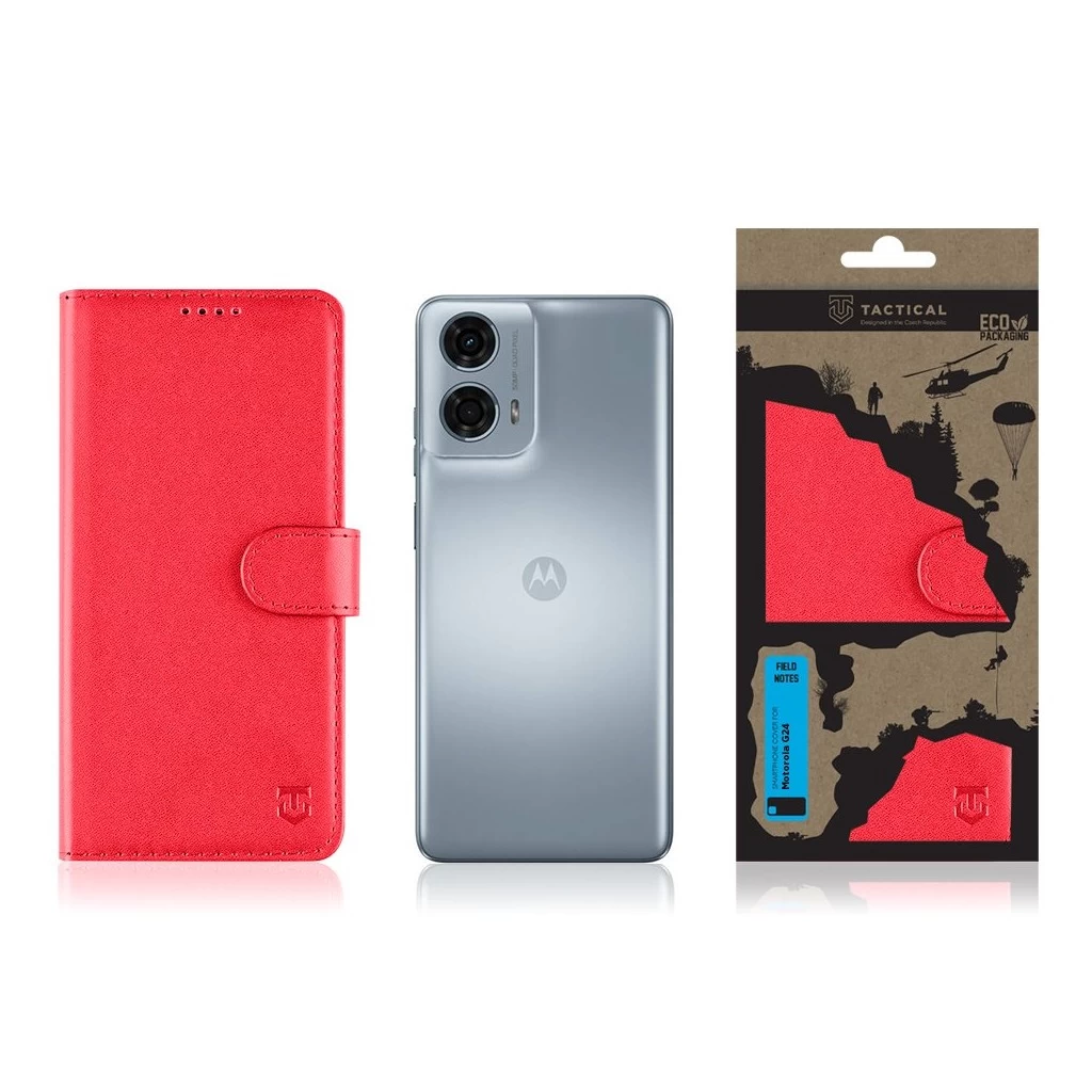 Tactical Field Notes Motorola G24 készülékhez piros