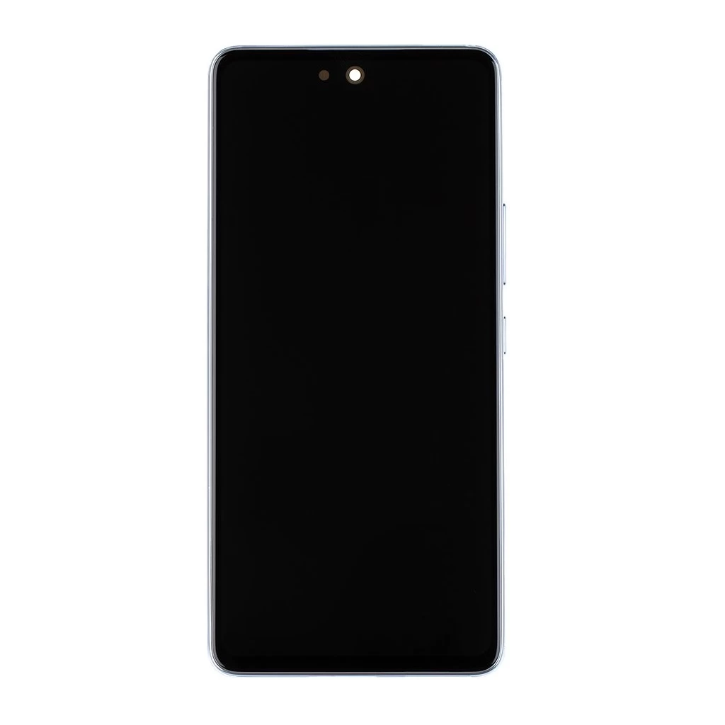 LCD kijelző + érintő egység + elülső burkolat Samsung A536B Galaxy A53 5G készülékhez, kék (Service Pack)