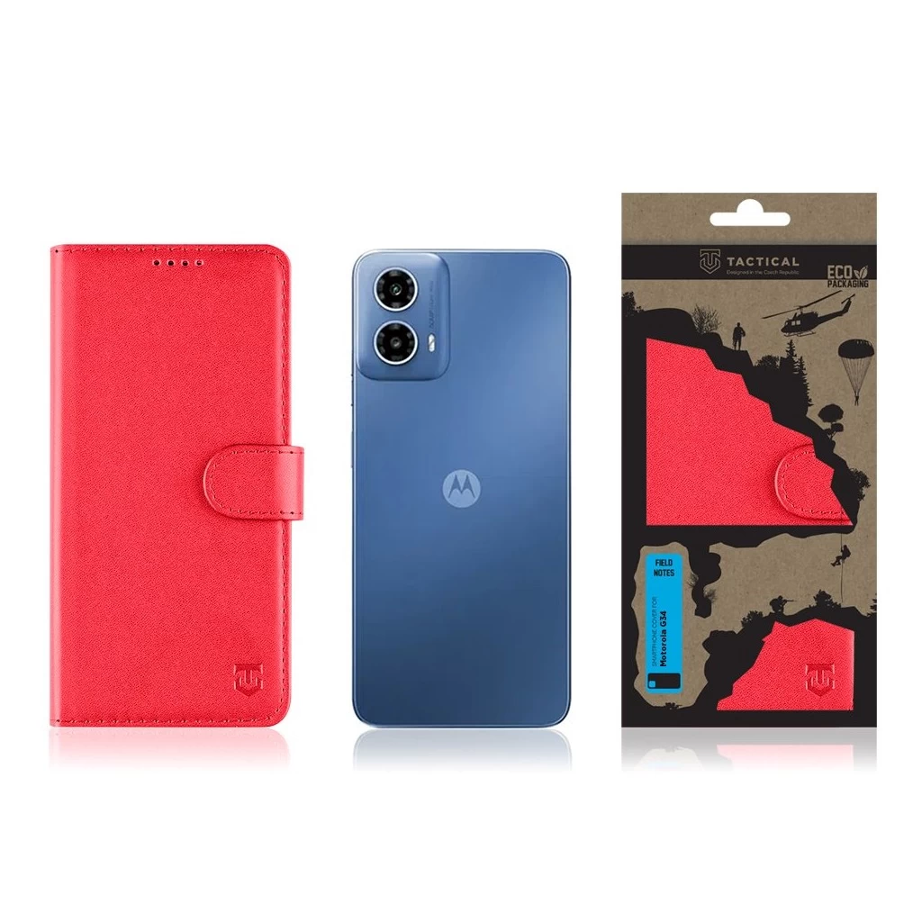 Tactical Field Notes Motorola G34 készülékhez piros