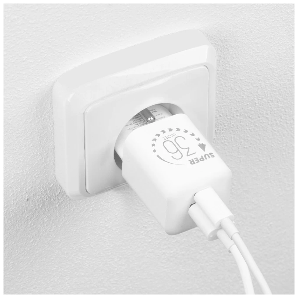 OBAL:ME GaN fali töltő USB-A + USB-C 36W fehér