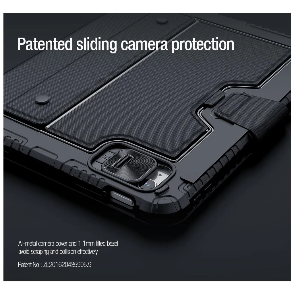 Nillkin Bumper Combo billentyűzetes tok (Backlit Version) iPad 10.9 2022/11 2025 készülékhez fekete