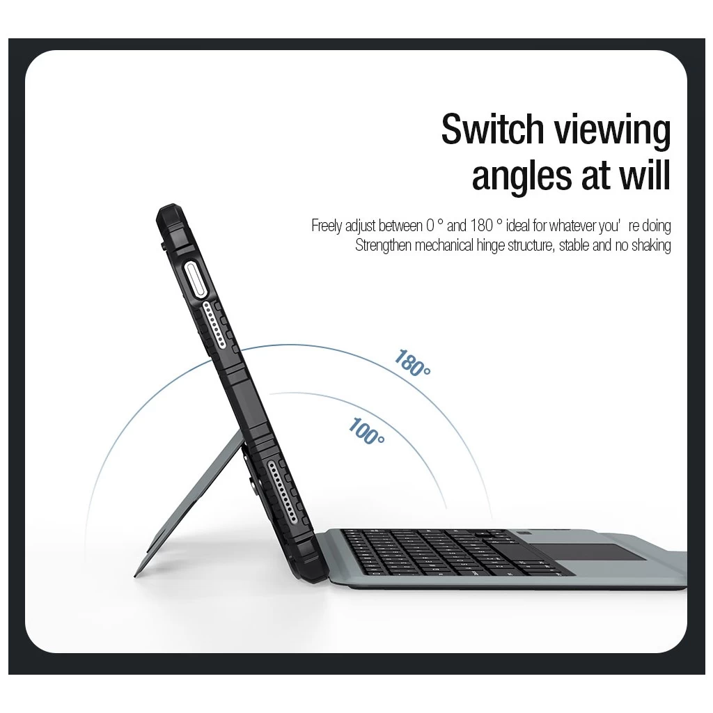 Nillkin Bumper Combo billentyűzetes tok (Backlit Version) iPad 10.9 2022/11 2025 készülékhez fekete