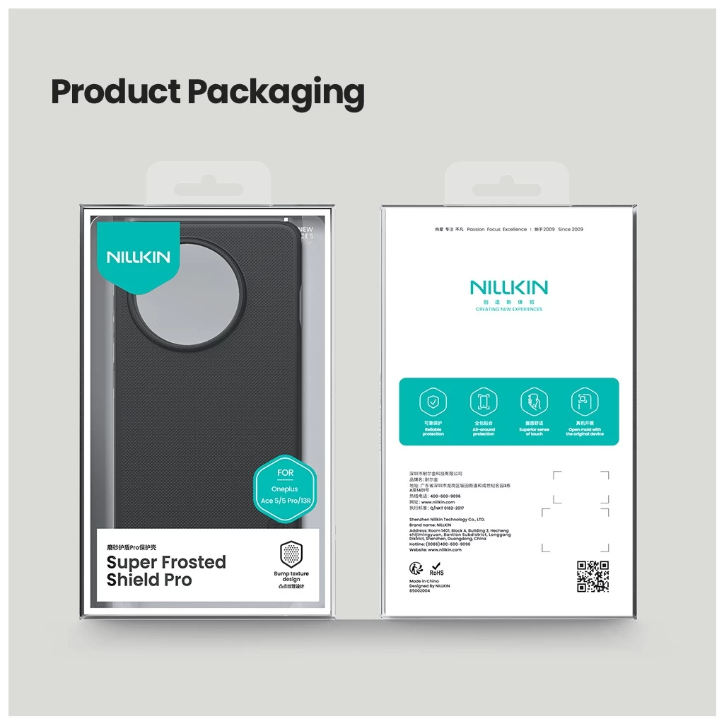 Nillkin Super Frosted PRO hátlaptok for OnePlus 13R készülékhez fekete