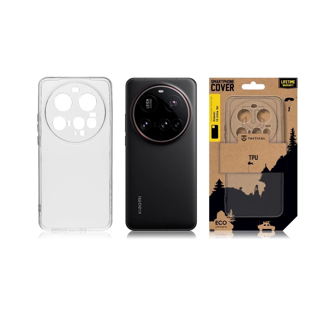 Tactical TPU tok Xiaomi 15 Ultra 5G készülékhez átlátszó