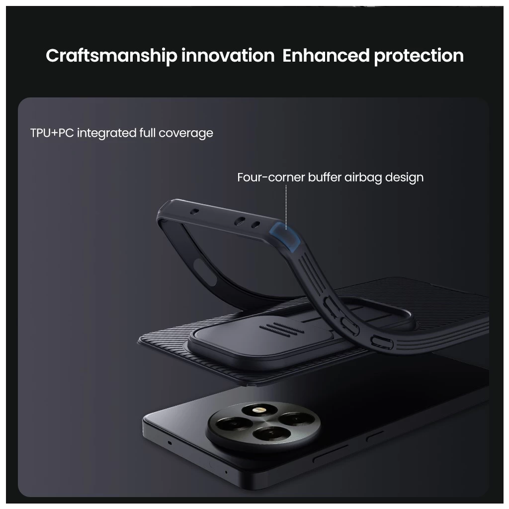 Nillkin CamShield PRO kemény tok OnePlus 13R készülékhez fekete