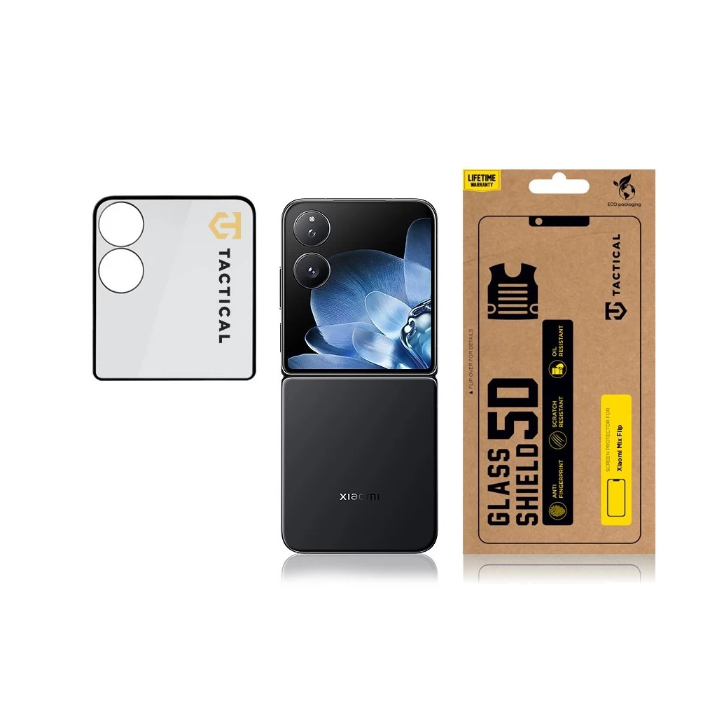 Tactical Glass Shield 5D Xiaomi Mix Flip készülékhez fekete