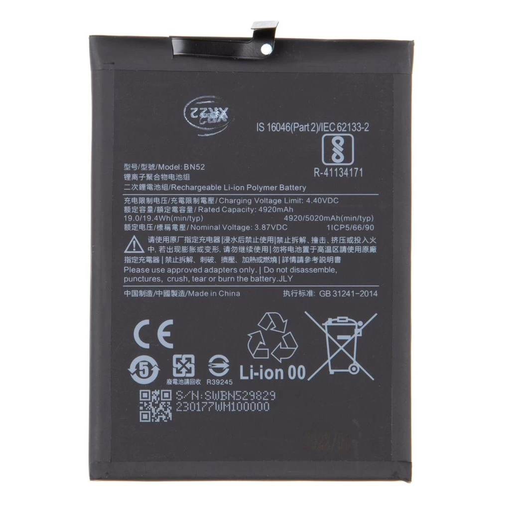 BN52 Xiaomi akkumulátor 5020mAh (OEM)