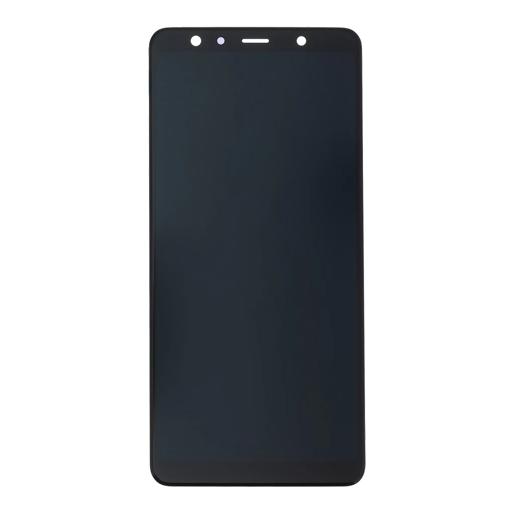 LCD kijelző + érintő egység Samsung A750 Galaxy A7 2018 készülékhez fekete (Service Pack)
