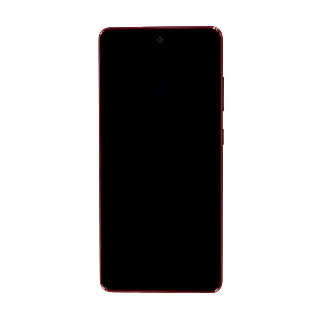 LCD kijelző + érintőegység + elülső tok Samsung G780 4G Galaxy S20 FE készülékhez felhőpiros (Service Pack)