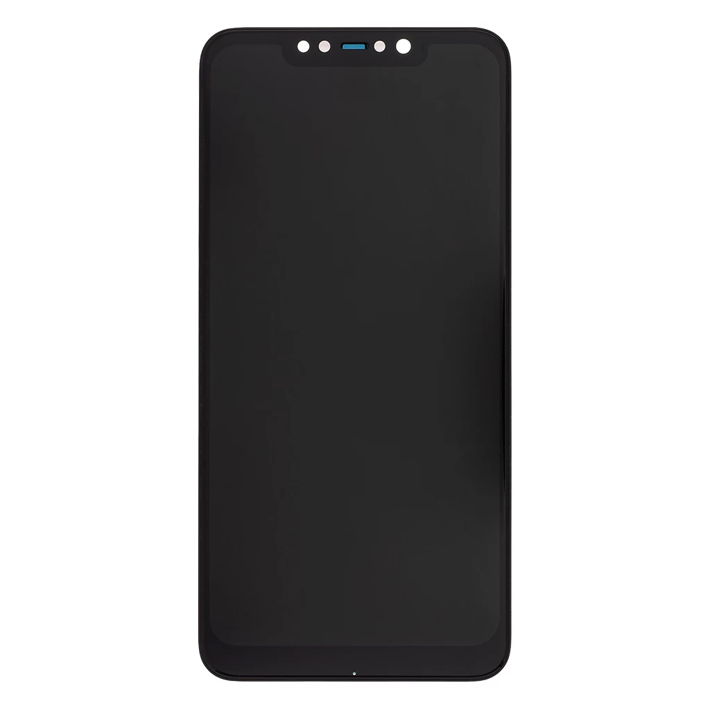 LCD kijelző + érintő egység + elülső tok for PocoPhone F1 készülékhez fekete