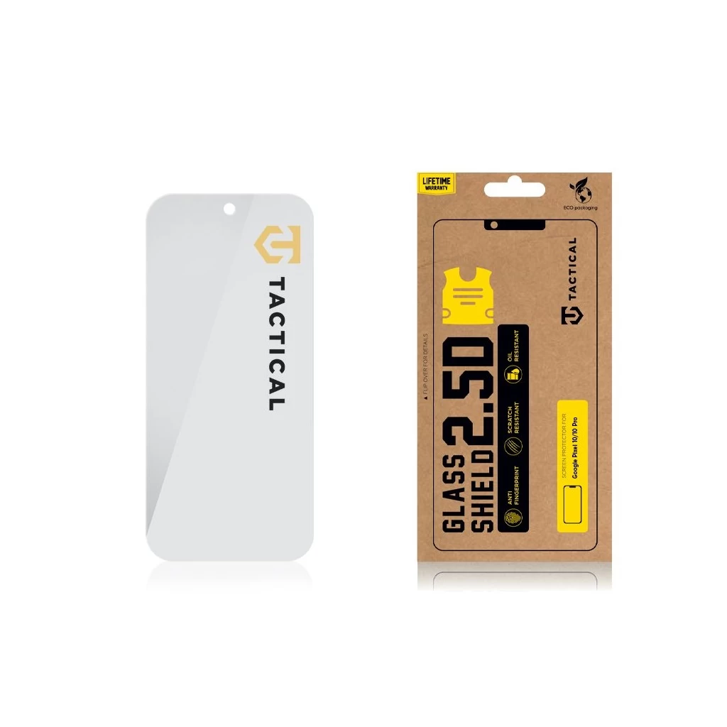 Tactical Glass Shield 2.5D Google Pixel 10/10 Pro készülékhez átlátszó