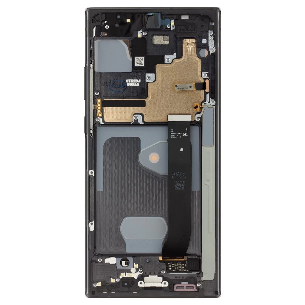 LCD kijelző + érintő egység Samsung N985/N986 Galaxy Note 20 Ultra 4G/5G készülékhez, kamera nélküli, fekete (Service Pack)