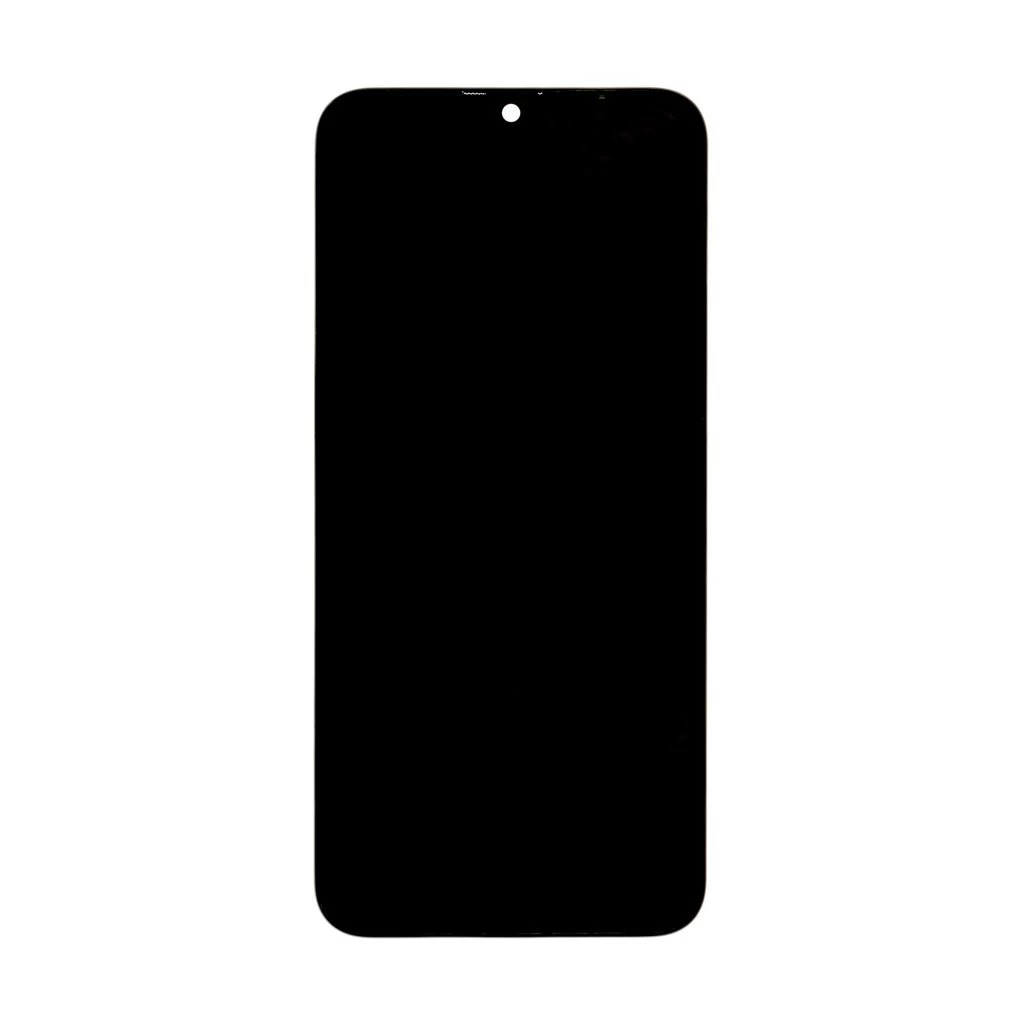 LCD kijelző + Érintő egység + Előtok Honor 8A készülékhez fekete (No Logo)