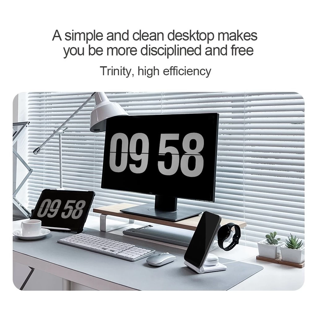 Nillkin PowerTrio 3in1 Wireless Töltő MagSafe Samsung Watch készülékhez fehér