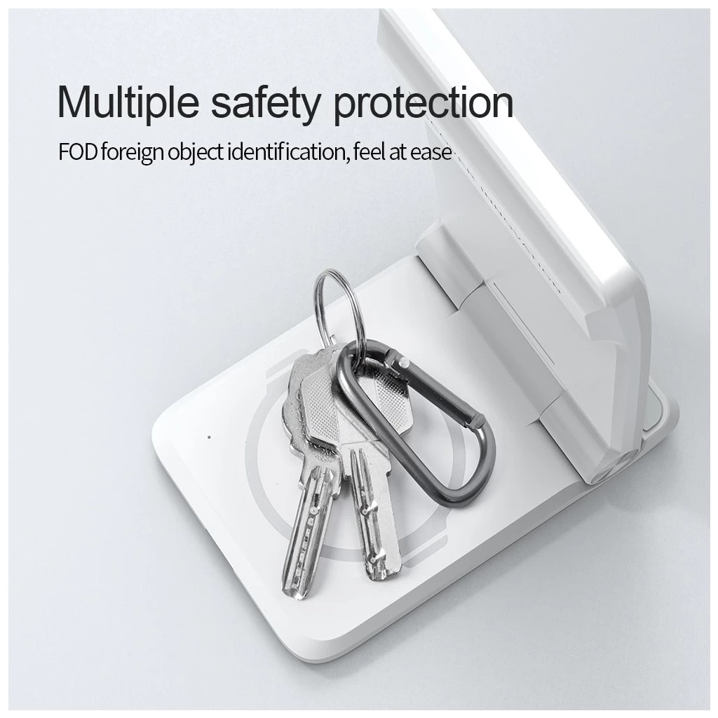 Nillkin PowerTrio 3in1 Wireless Töltő MagSafe Samsung Watch készülékhez fehér