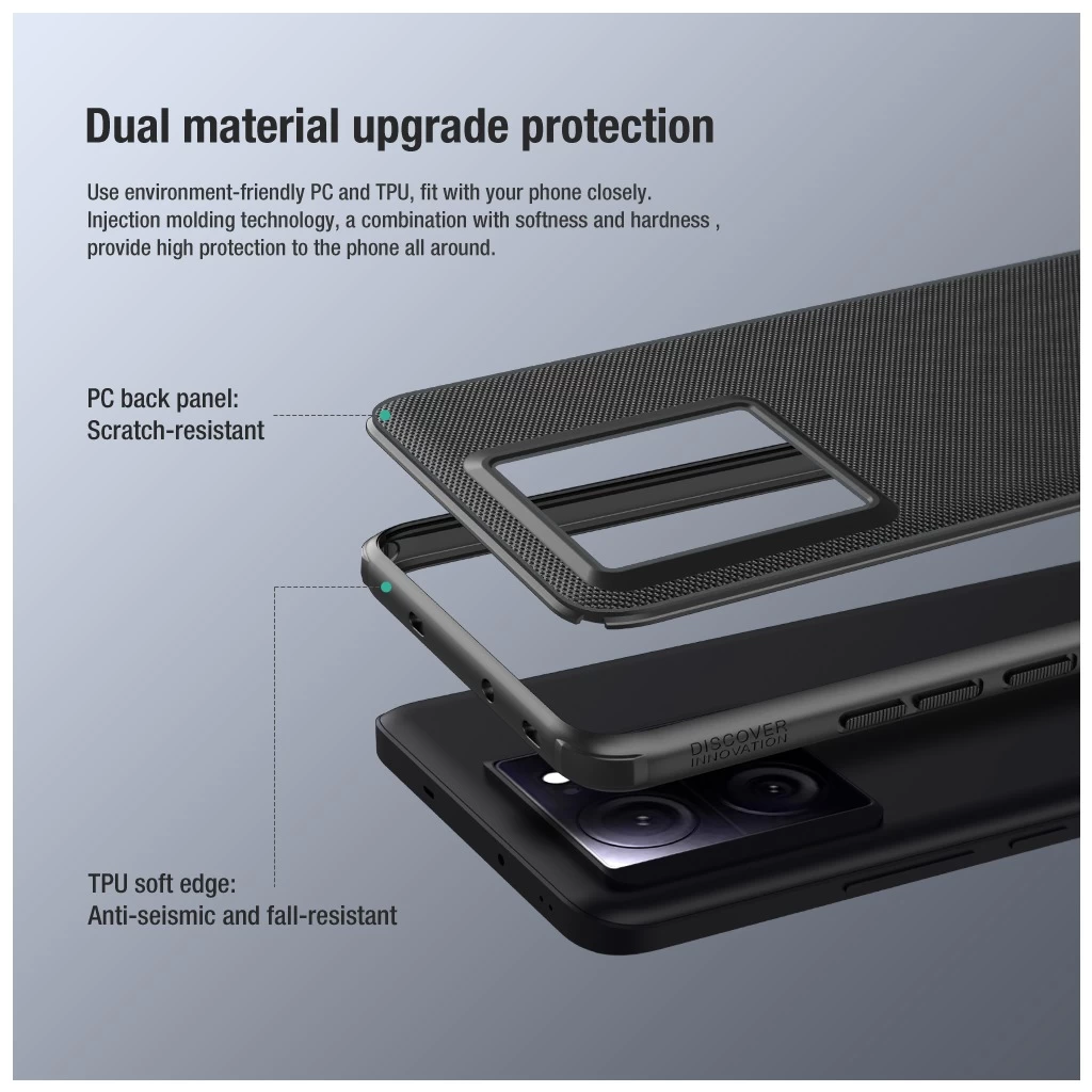 Nillkin Super Frosted PRO hátsó tok Xiaomi 13T/13T Pro készülékhez fekete