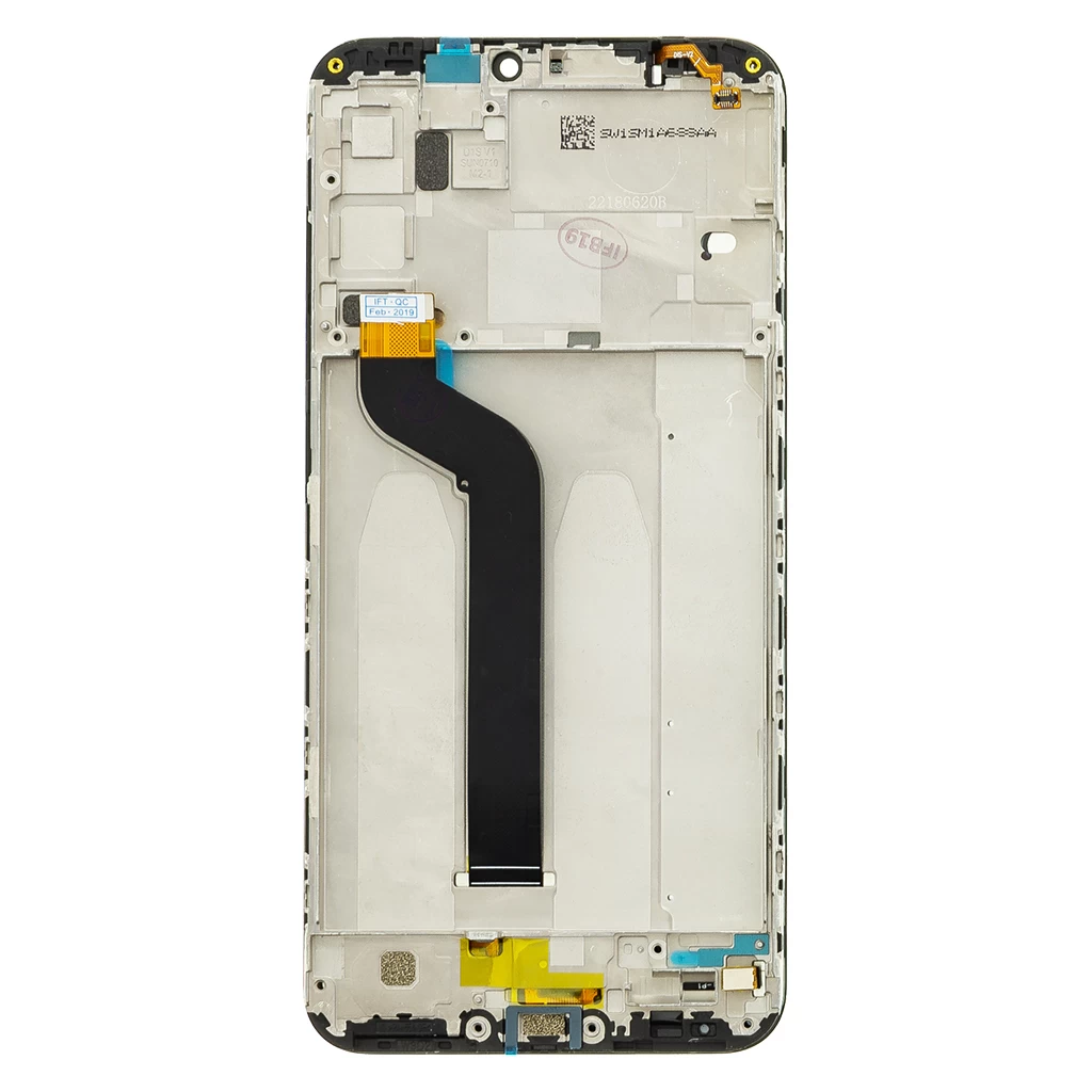 LCD kijelző + érintő egység + elülső tok Xiaomi Mi A2 Lite készülékhez fekete