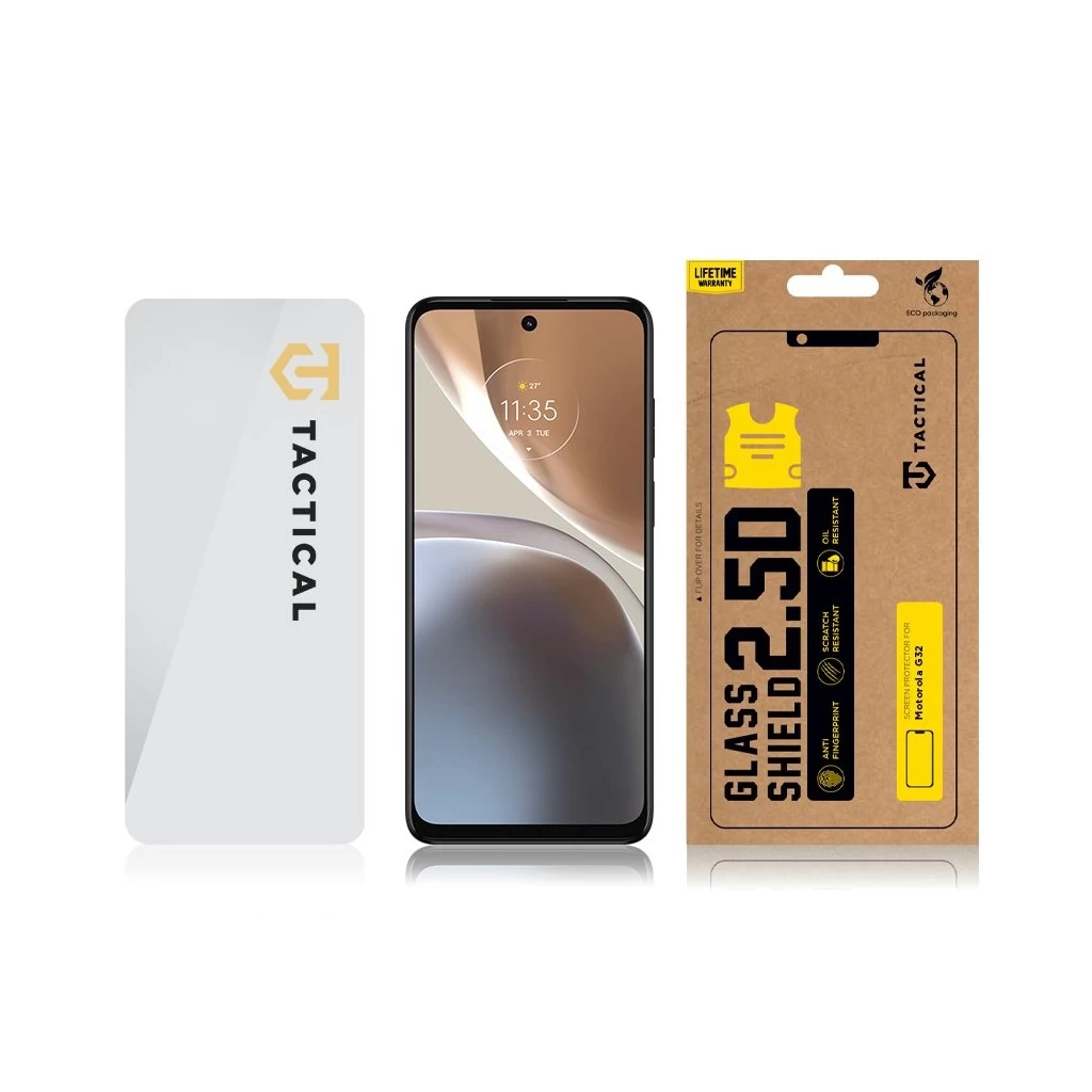 Tactical Glass Shield 2.5D – Motorola G32 készülékhez, átlátszó