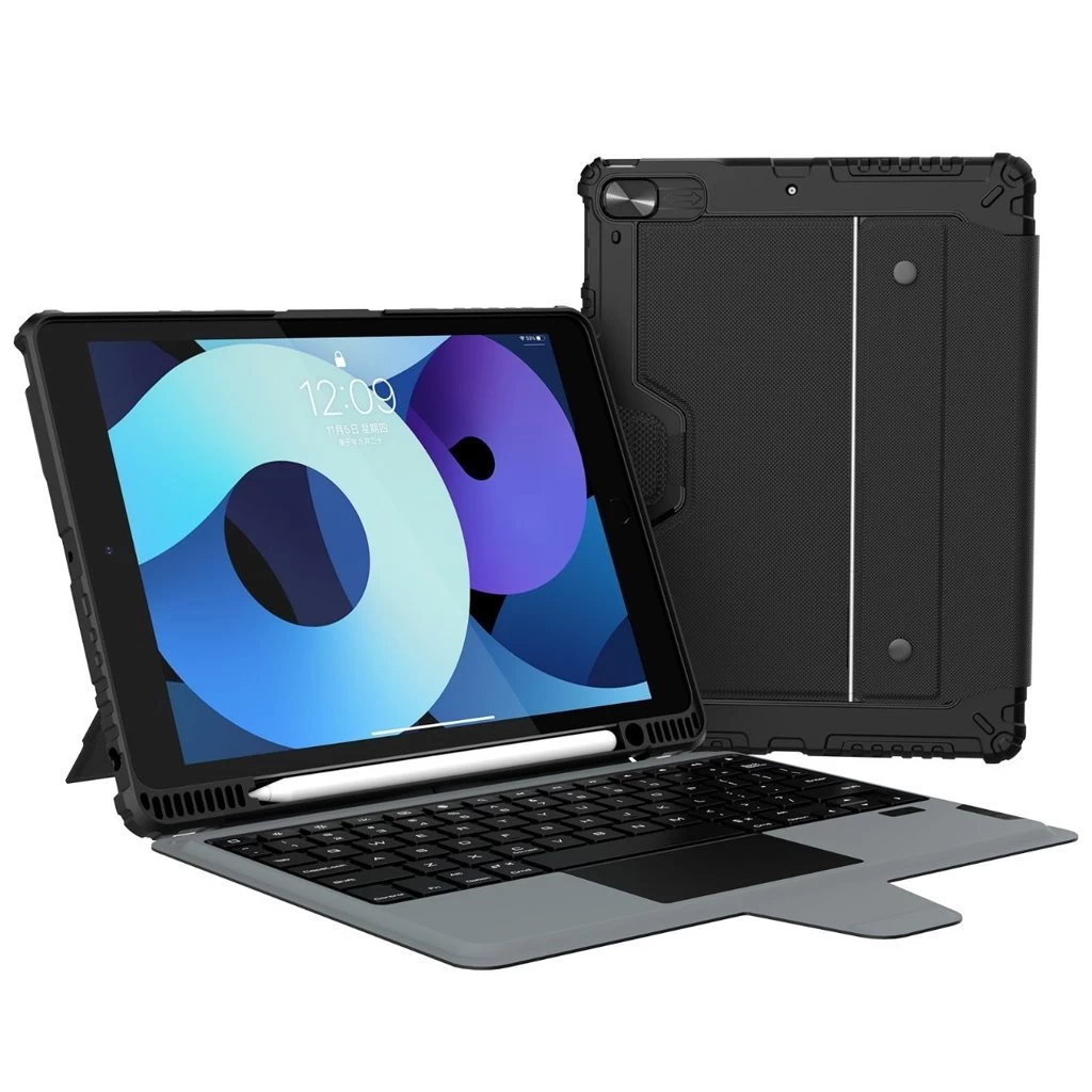 Nillkin Bumper Combo billentyűzetes tok (Backlit Version) iPad 10.2 2019/2020/2021 készülékhez fekete
