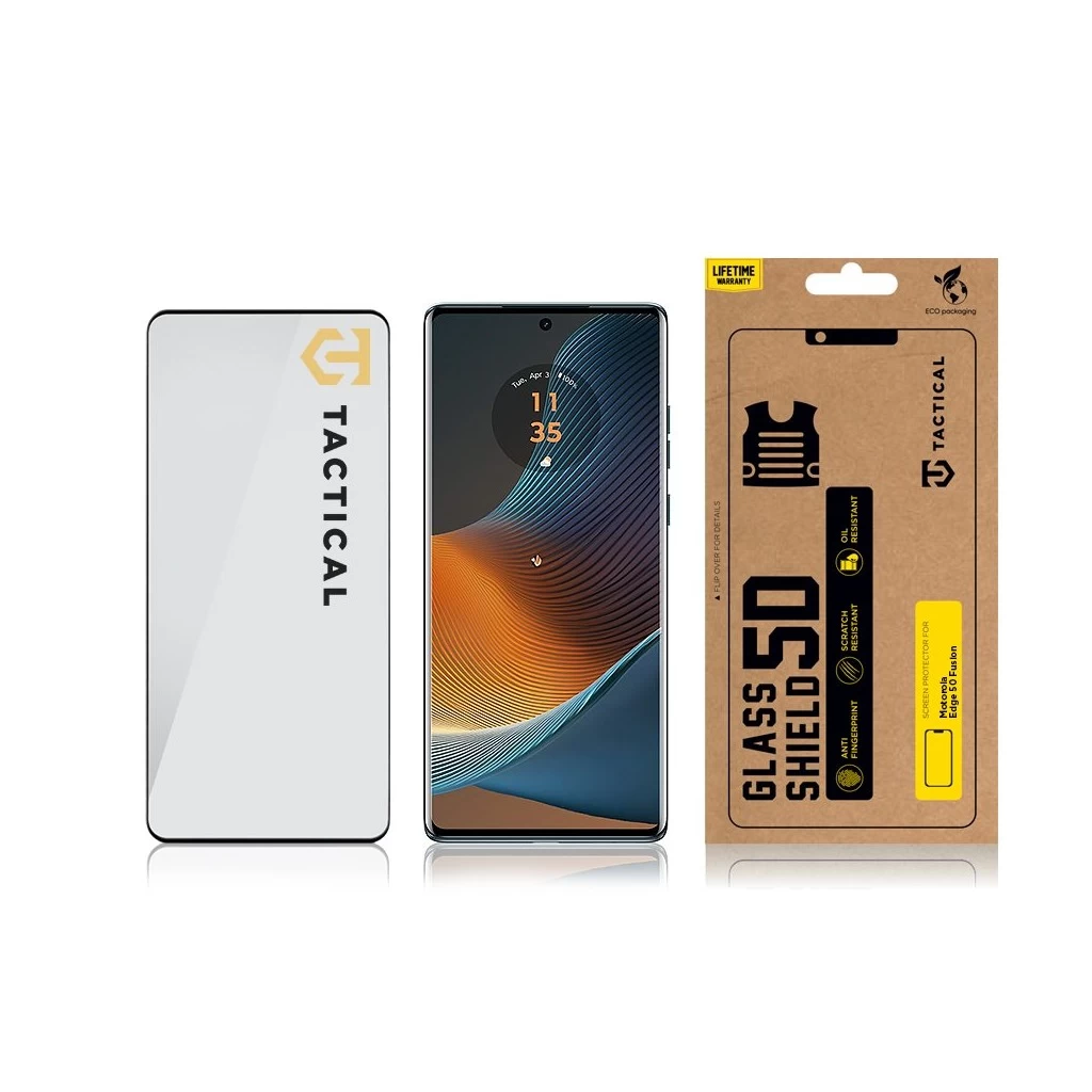 Tactical Glass Shield 5D Motorola Edge 50 Fusion készülékhez fekete