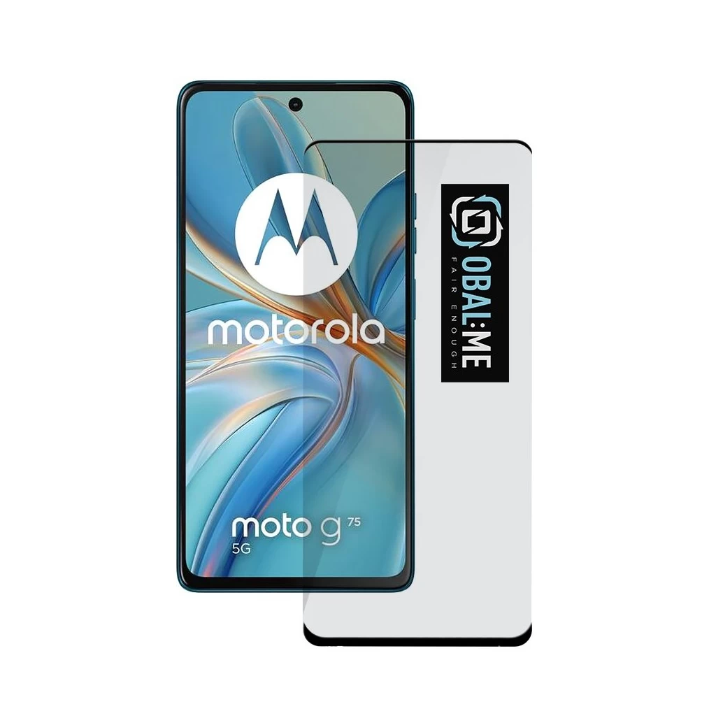 OBAL:ME 5D üveg kijelzővédő Motorola G75 készülékhez fekete