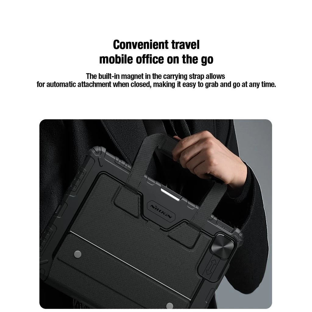 Nillkin Bumper GO billentyűzetes tok (Backlit Version) iPad Air 4/5/10.9 (2020/11/2024/2025) és iPad Pro 11 (2020/2021/2022) készülékhez fekete