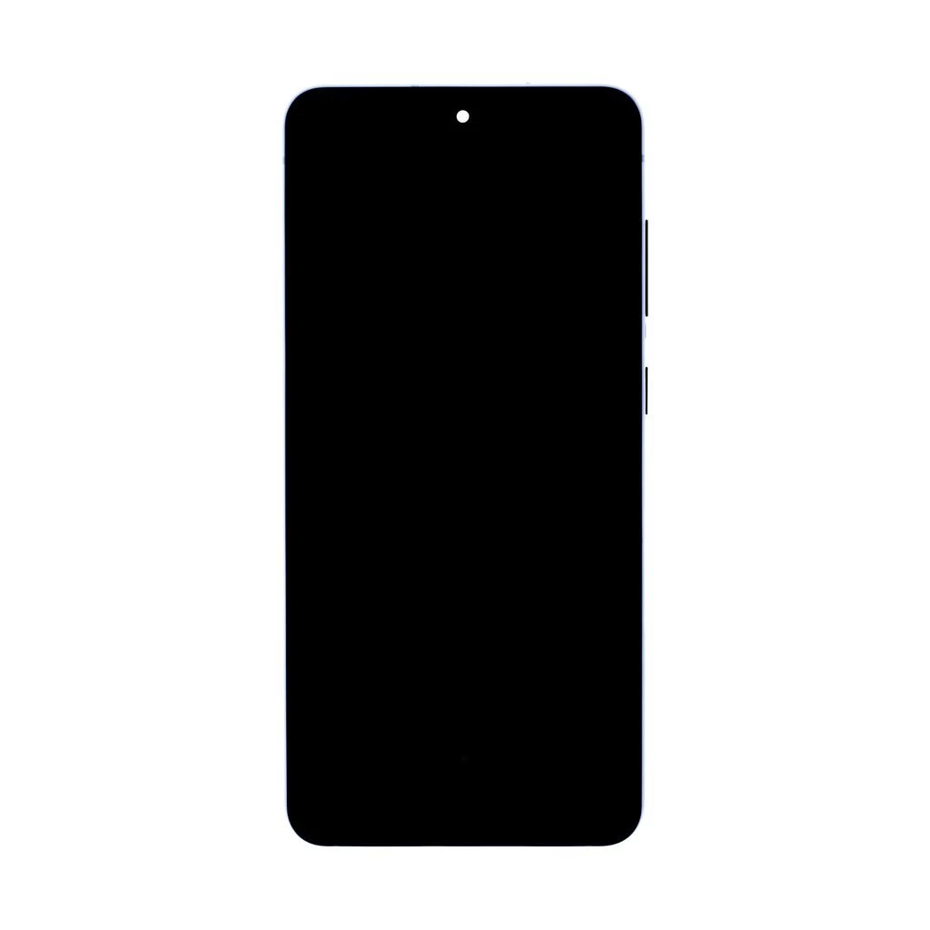 LCD kijelző + érintő egység + elülső tok Samsung SM-G990B Galaxy S21 FE készülékhez grafit