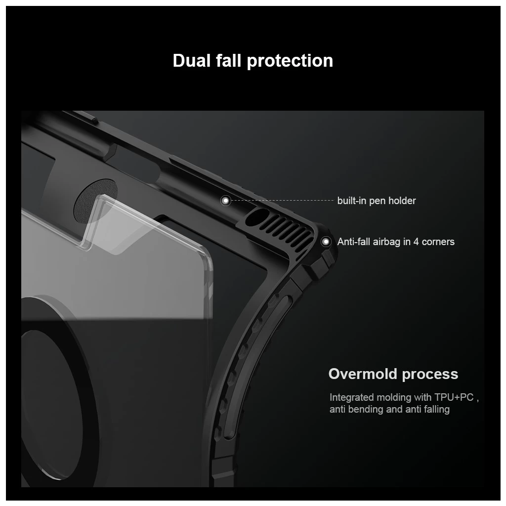 Nillkin Bumper Link billentyűzetes tok (Backlit Version) iPad 10.2 2019/2020/2021 készülékhez fekete