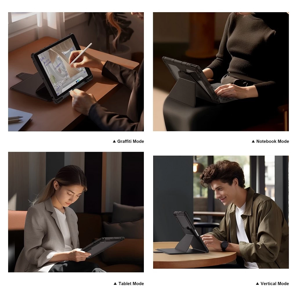 Nillkin Bumper Link billentyűzetes tok (Backlit Version) iPad 10.2 2019/2020/2021 készülékhez fekete