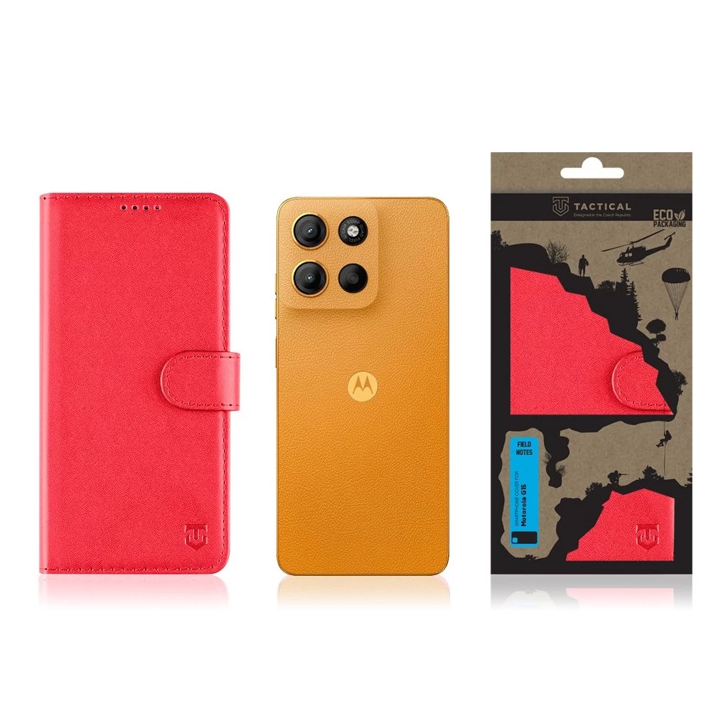 Tactical Field Notes Motorola G15 készülékhez piros