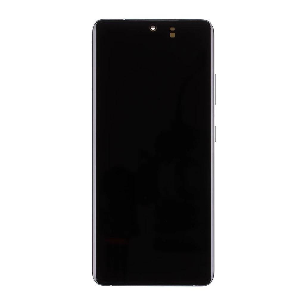 LCD kijelző + érintő egység + elülső tok Samsung SM-G998 Galaxy S21Ultra készülékhez phantom ezüst (Service Pack)