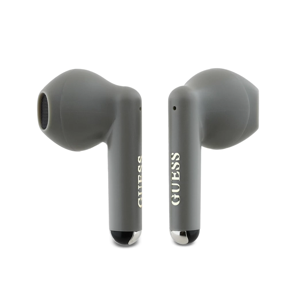 Guess Printed Classic Logo TWS vezeték nélküli fülhallgató, szürkésbarna