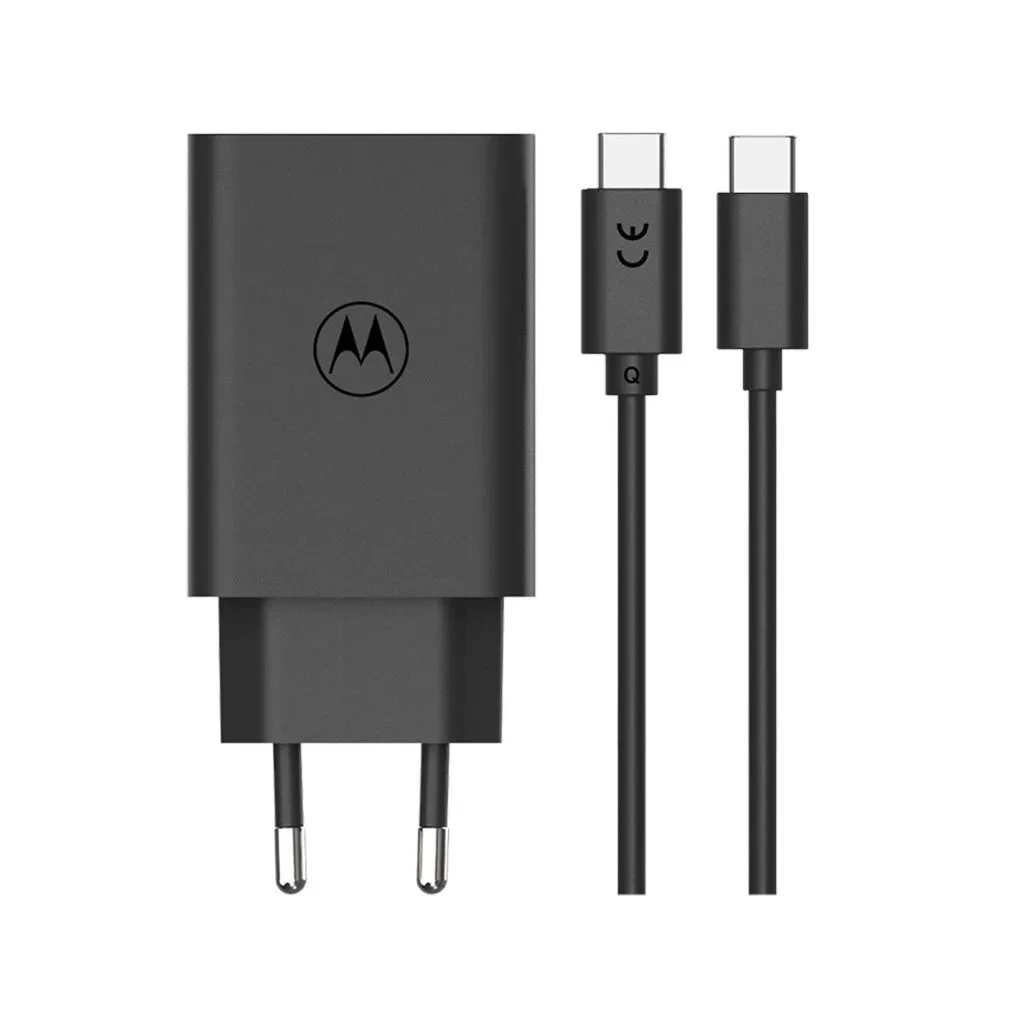 Motorola TurboPower USB-C 68W GaN utazó töltő + USB-C/USB-C adatkábel 6.5A fekete