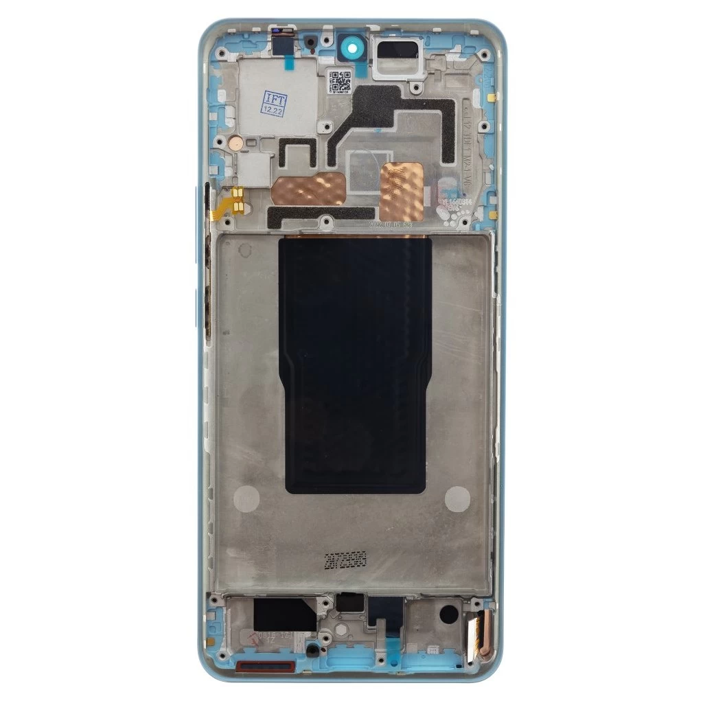 LCD kijelző + érintő egység + előlapi tok Xiaomi 12T/12T Pro készülékhez kék