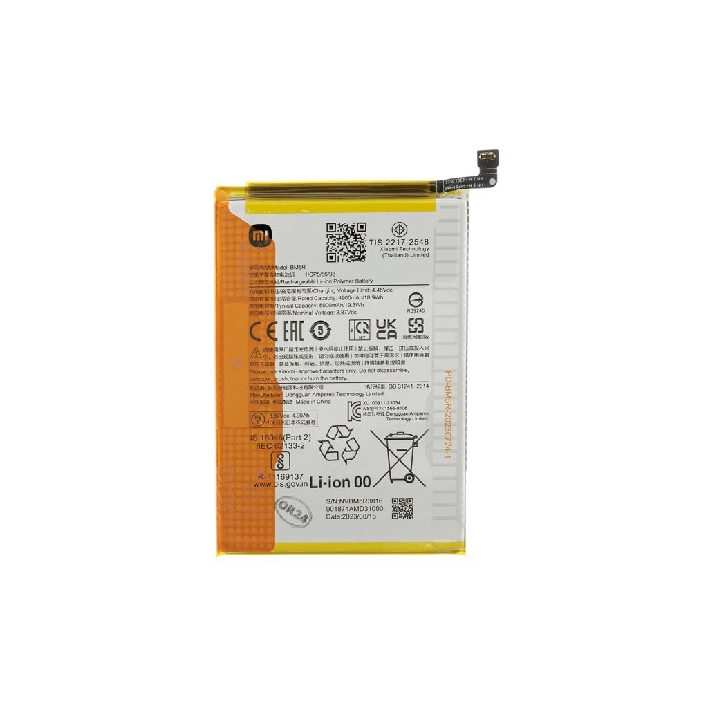 BM5R Xiaomi eredeti akkumulátor 5000mAh (Service Pack)