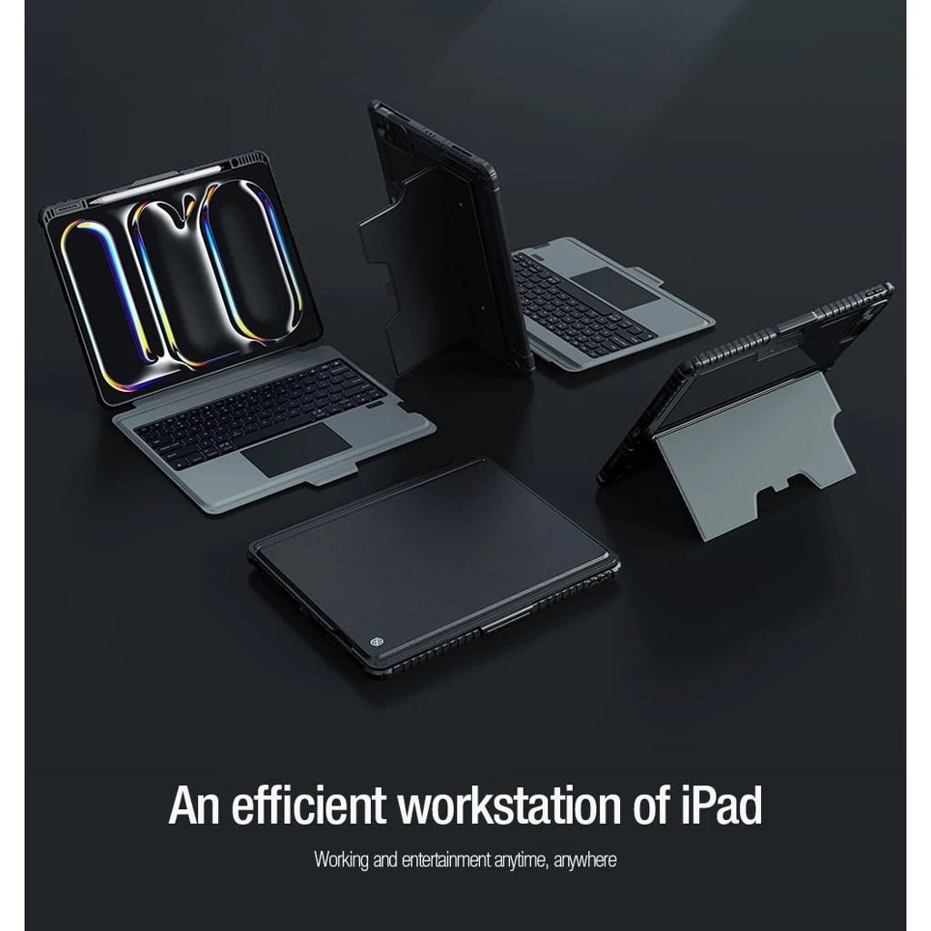 Nillkin Bumper Combo billentyűzetes tok (Backlit Version) iPad Pro 13 2024 készülékhez fekete