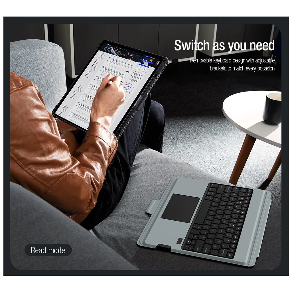 Nillkin Bumper Combo billentyűzetes tok (Backlit Version) iPad Pro 13 2024 készülékhez fekete