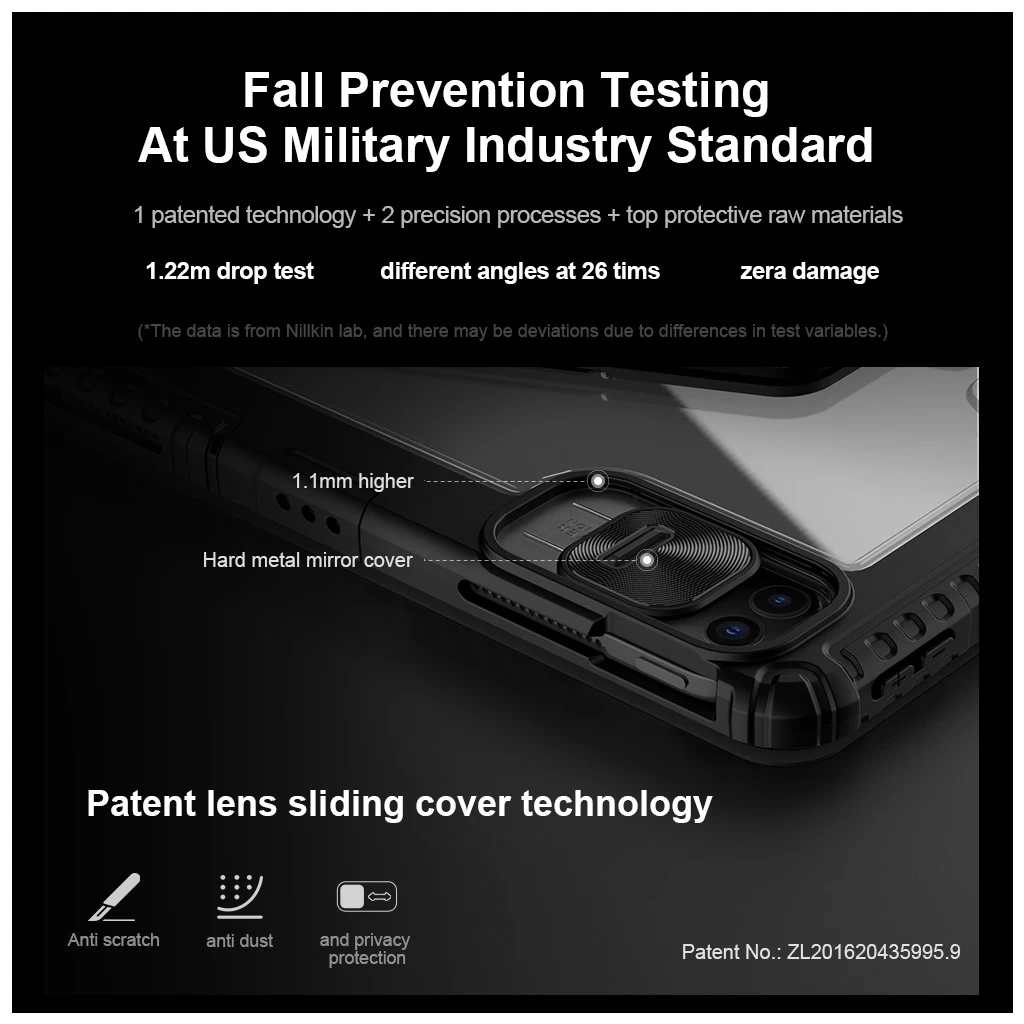 Nillkin Bumper Link billentyűzetes tok (Backlit Version) iPad Pro 13 2024 készülékhez fekete