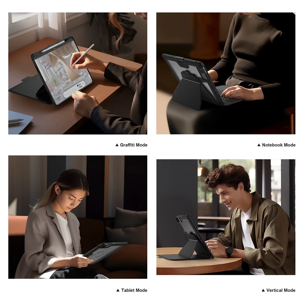 Nillkin Bumper Link billentyűzetes tok (Backlit Version) iPad Pro 13 2024 készülékhez fekete