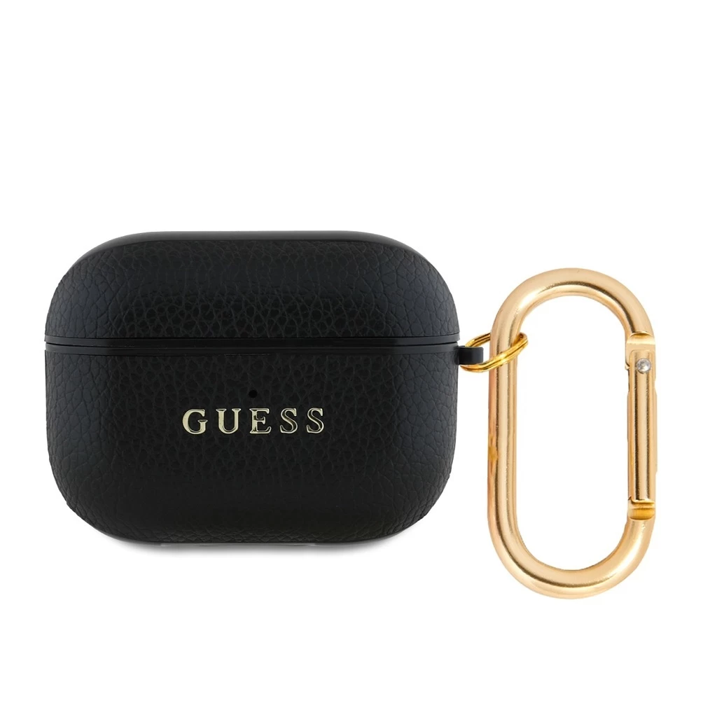 Guess PU Grained Classic Logo tok AirPods Pro készülékhez fekete