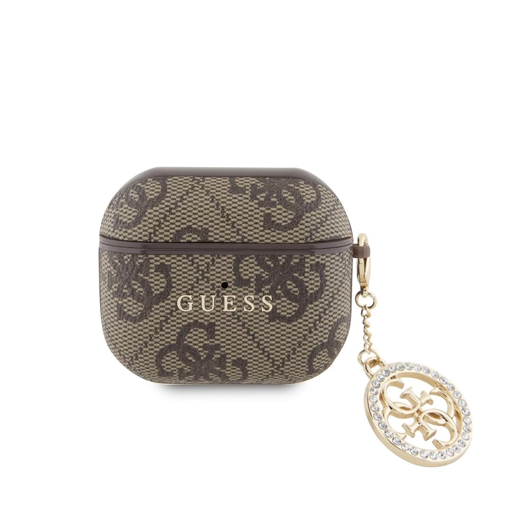 Guess 4G Script PC/PU Charm tok AirPods 3 készülékhez barna