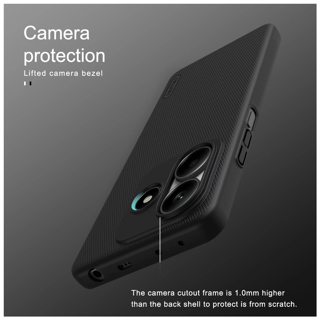 Nillkin Super Frosted hátlap tok Xiaomi Redmi Note 14 5G készülékhez fekete