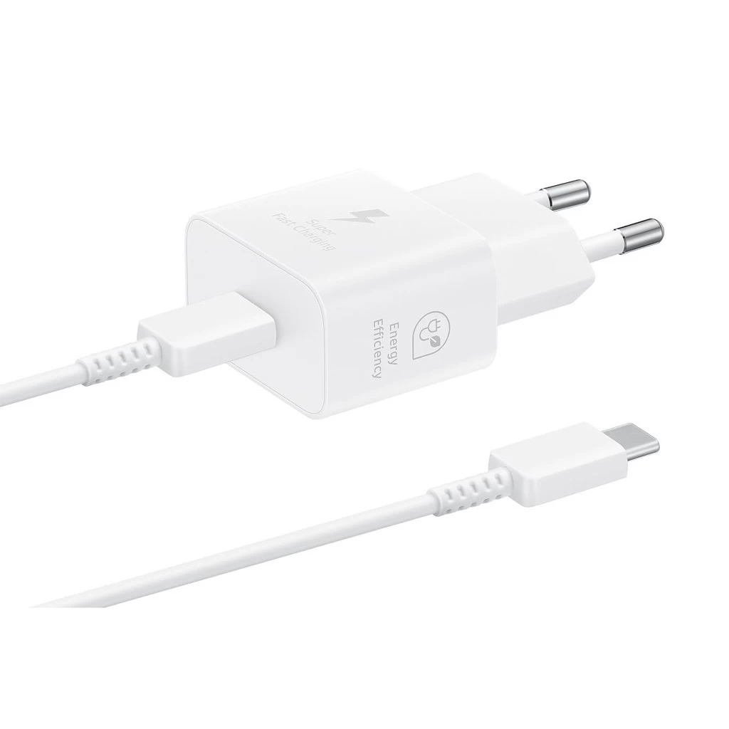 EP-T2510XWE Samsung USB-C 25W utazó töltő + USB-C adatkábel fehér (sérült csomagolás)