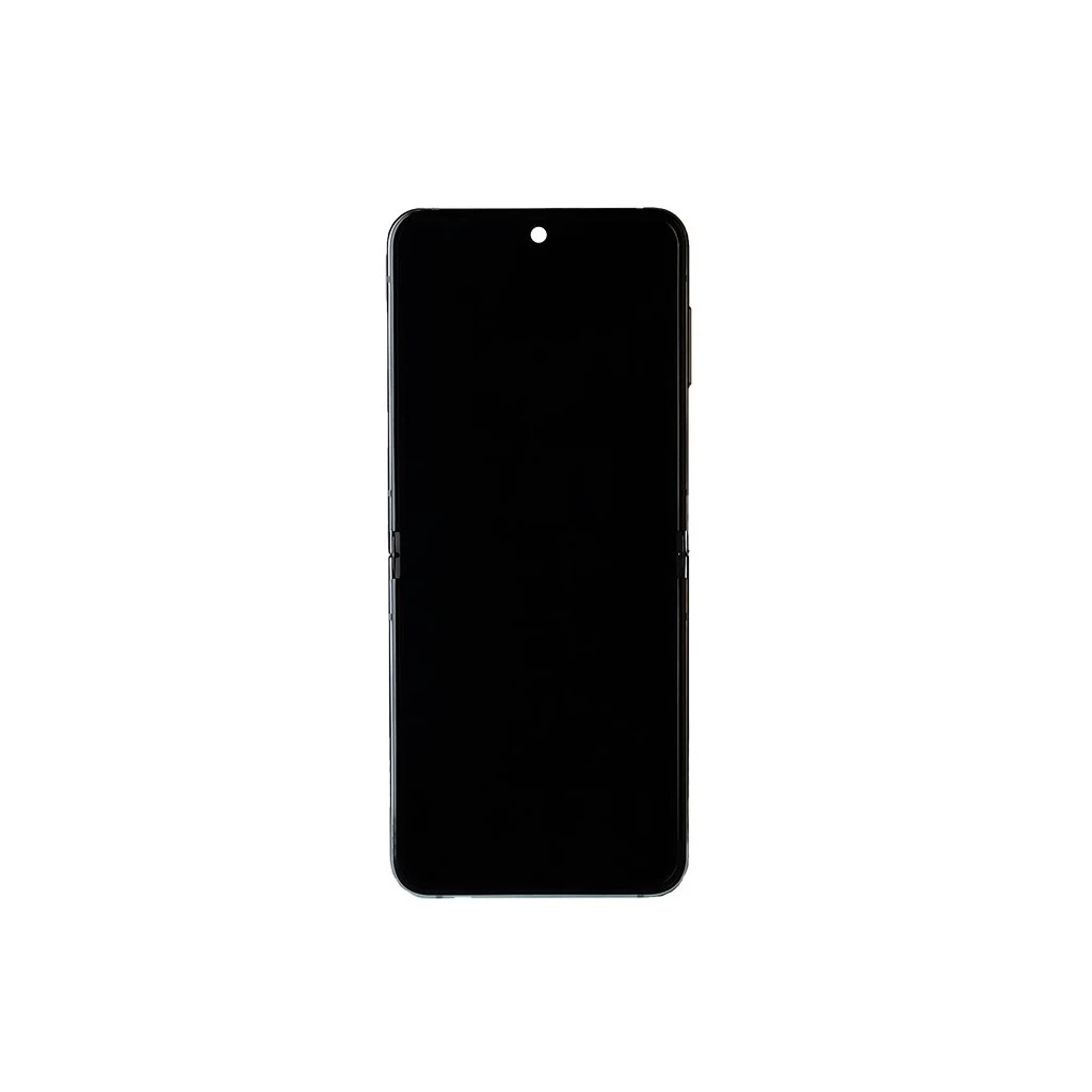 LCD kijelző + Érintőegység + Elülső burkolat Samsung F731 Galaxy Z Flip 5 5G készülékhez Mint (Service Pack)