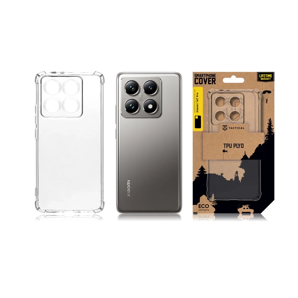 Tactical TPU Plyo tok Xiaomi 14T Pro készülékhez átlátszó