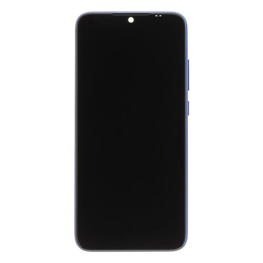 LCD kijelző + érintő egység + elülső tok Xiaomi Redmi Note 7 készülékhez kék
